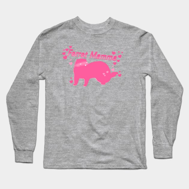 Ferret Mamma Long Sleeve T-Shirt by biologistbabe